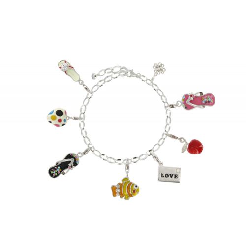 V Charms Bracelet Pomme Rouge - LES POULETTES BIJOUX - Modalova