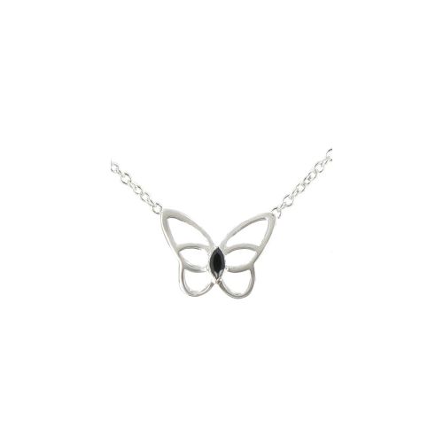 V Collier Argent Papillon Ajouré et son Zirconium - LES POULETTES BIJOUX - Modalova