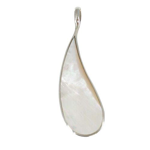 Pendentif Argent 925 et Goutte de Nacre Ivoire - LES POULETTES BIJOUX - Modalova