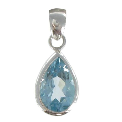 V Pendentif Argent Goutte de Topaze - LES POULETTES BIJOUX - Modalova