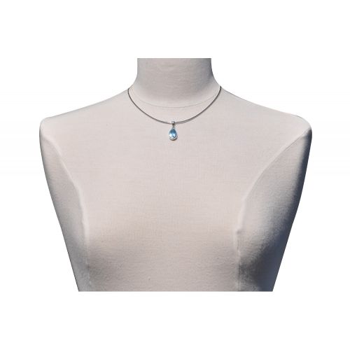 V Pendentif Argent Goutte de Topaze - LES POULETTES BIJOUX - Modalova