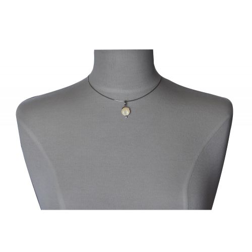 Pendentif Joyau Nacre Ivoire et Srass - LES POULETTES BIJOUX - Modalova