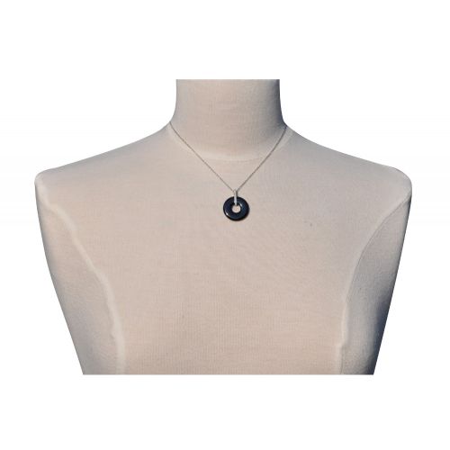 Pendentif Argent Rhodié Disque Céramique - LES POULETTES BIJOUX - Modalova