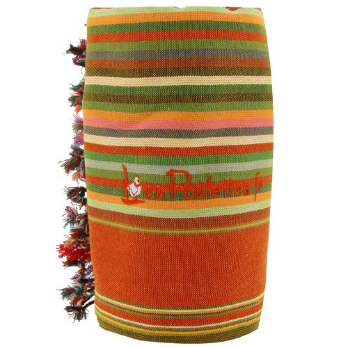 BIJOUX - Kikoy Serviette Plage Coton Eponge Couleur Rayé Orangé - LES POULETTES - Modalova