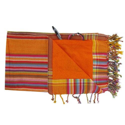 BIJOUX - V Kikoy Serviette Plage Coton Eponge Couleur Rayé - LES POULETTES - Modalova