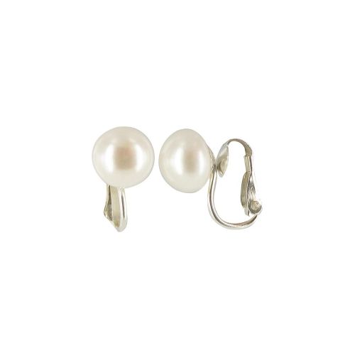 V Boucles d'Oreilles Clips Argent et Perle de Culture 10 mm - LES POULETTES BIJOUX - Modalova