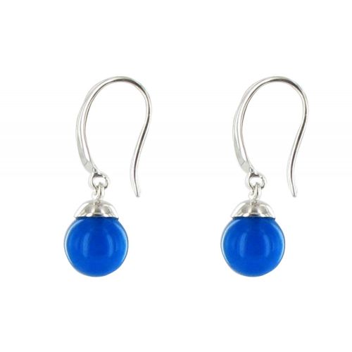 V Boucles d'Oreilles Argent Billes de Zirconium des Mers - LES POULETTES BIJOUX - Modalova