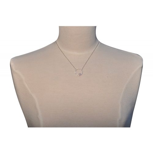 V Collier Argent Cercle de Strass et Perle - LES POULETTES BIJOUX - Modalova