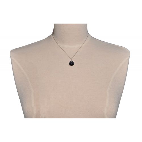Collier Argent Pastille Oeil de Chat - LES POULETTES BIJOUX - Modalova