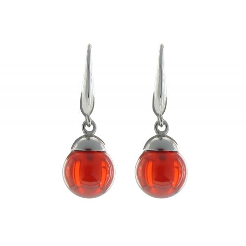 V Boucles d'Oreilles Argent Billes de Zirconium Rubis - LES POULETTES BIJOUX - Modalova