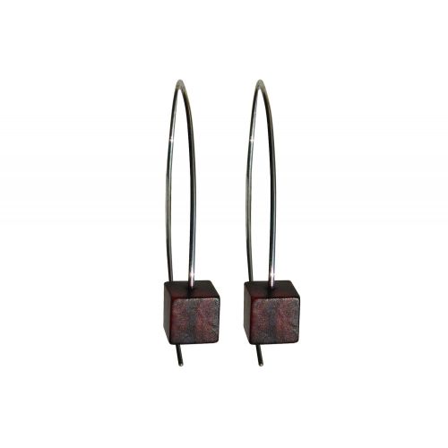 Boucles d'Oreilles Argent et leurs Cubes d'Ambre - LES POULETTES BIJOUX - Modalova