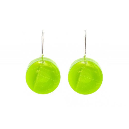 V Boucles d'Oreilles Verre Bonbons RondsVert Granny - LES POULETTES BIJOUX - Modalova