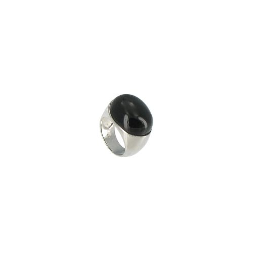 Bague Miroir Argent 925 et Onyx - taille 52 - LES POULETTES BIJOUX - Modalova