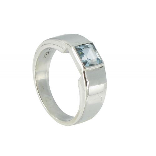 Bague Argent Topaze Carrée - taille 50 - LES POULETTES BIJOUX - Modalova
