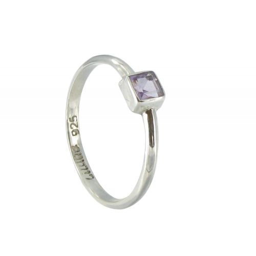 Bague Argent 925 et Améthyste - taille 58 - LES POULETTES BIJOUX - Modalova