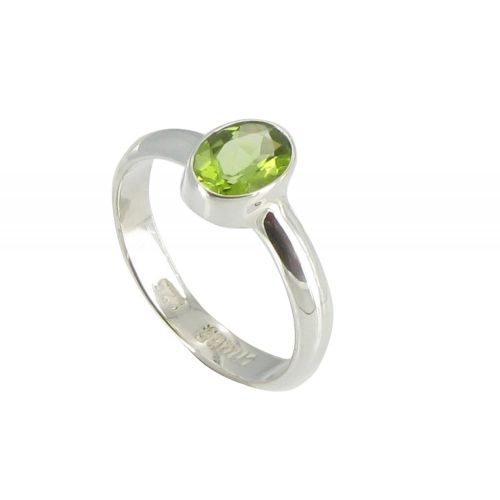 V Bague Argent 925 et Péridot Oval - taille 58 - LES POULETTES BIJOUX - Modalova