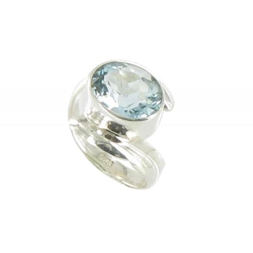 V Bague Argent Grande Topaze Oval Horizontal - taille 54 - LES POULETTES BIJOUX - Modalova
