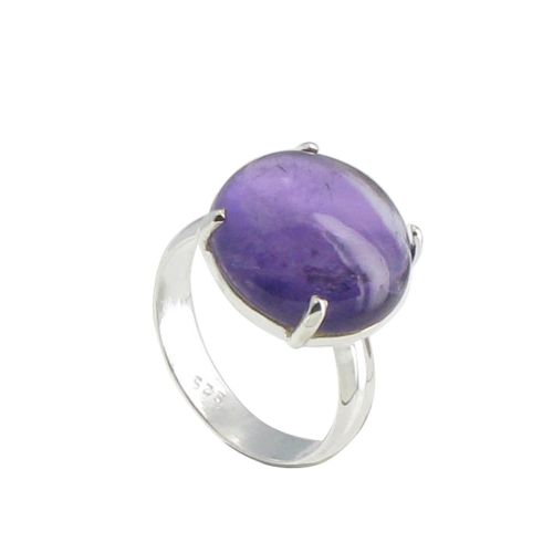 Bague Argent Pavé d'Améthyste Serti - taille 60 - LES POULETTES BIJOUX - Modalova