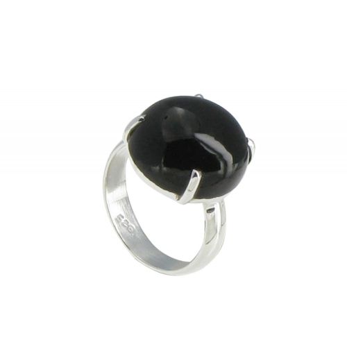 Bague Argent Pavé d'Onyx Serti - taille 54 - LES POULETTES BIJOUX - Modalova