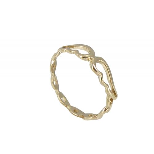 Bague Plaqué Or Deux Petites Ailes d'Ange Ajourées - taille 56 - LES POULETTES BIJOUX - Modalova