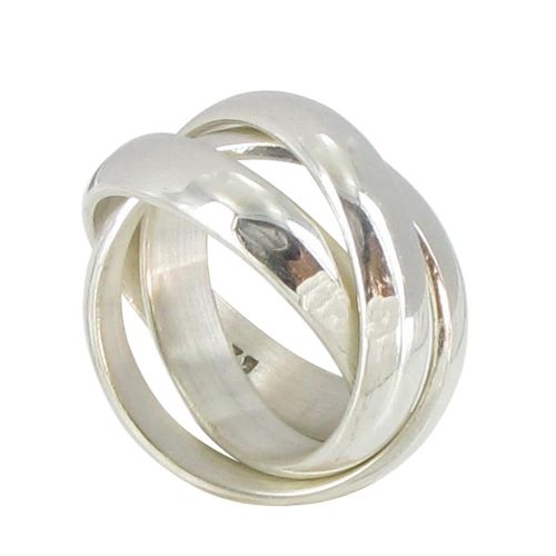 Bague Argent 925 Trois Anneaux - LES POULETTES BIJOUX - Modalova