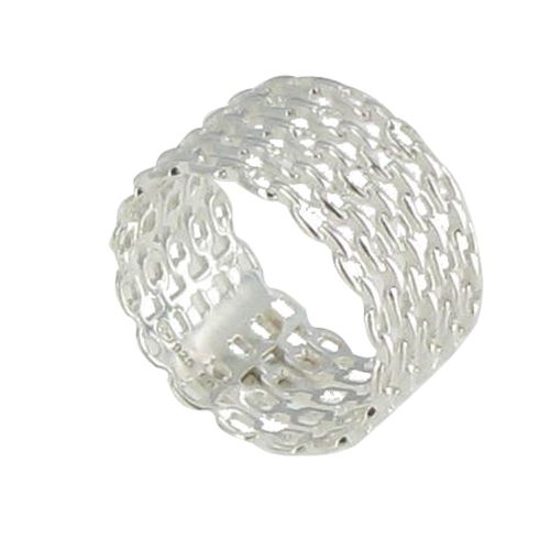 Bague Argent 925 Tube de Chaines - LES POULETTES BIJOUX - Modalova