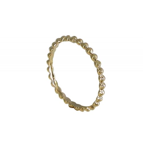 Bague Plaqué Or Anneau de Billes - taille 52 - LES POULETTES BIJOUX - Modalova