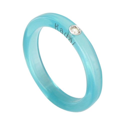 Bague Diamant Blanc Résine et Argent - taille 56 - LES POULETTES BIJOUX - Modalova