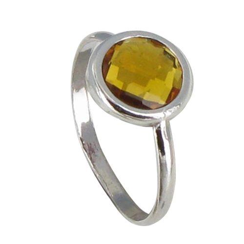 Bague Argent Rond Cristal - taille 50 - LES POULETTES BIJOUX - Modalova