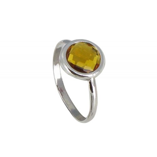 Bague Argent Rond Cristal - taille 50 - LES POULETTES BIJOUX - Modalova