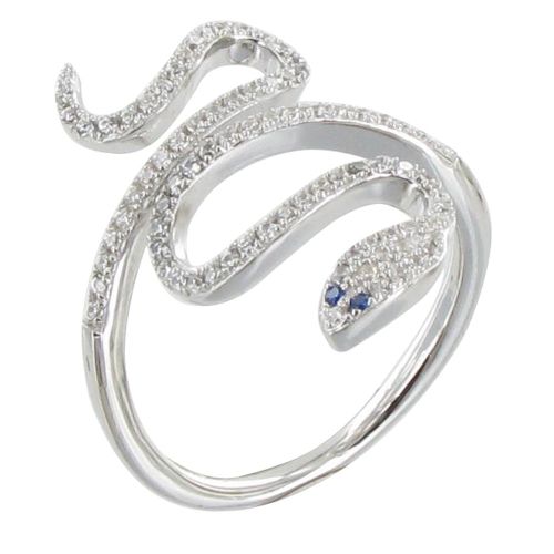 Bague Argent Serpent et Strass - LES POULETTES BIJOUX - Modalova