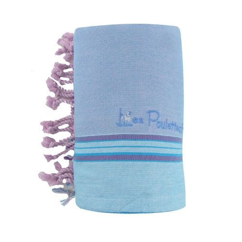 BIJOUX - Kikoy Serviette Plage Coton Couleur Ciel Parme - LES POULETTES - Modalova