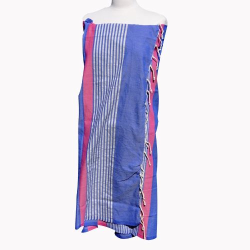 BIJOUX - V Fouta Drap Plage et Hammam Coton Rayé Fuchsia - LES POULETTES - Modalova
