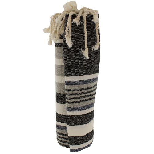 BIJOUX - V Fouta Drap Plage et Hammam Coton Rayé et Blanc - LES POULETTES - Modalova