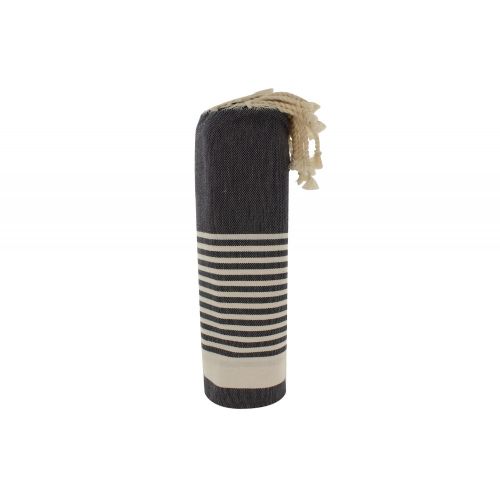 BIJOUX - Fouta Drap Plage et Hammam Coton Rayé Blanc - LES POULETTES - Modalova