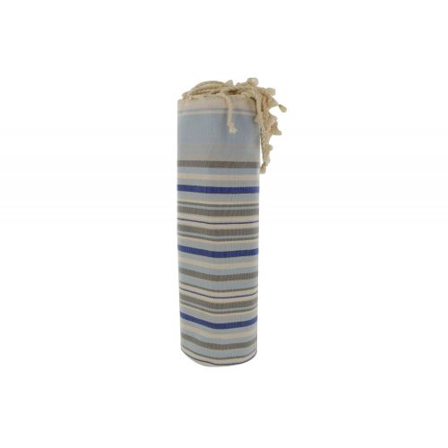 BIJOUX - V Fouta Drap Plage et Hammam Coton Rayé et Gris - LES POULETTES - Modalova