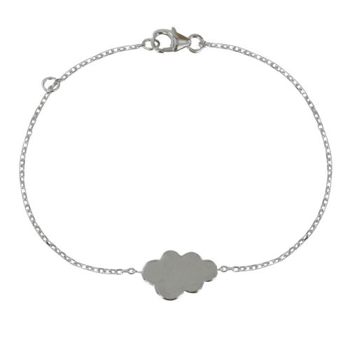 Bracelet Nuage de Printemps Rhodié - LES POULETTES BIJOUX - Modalova