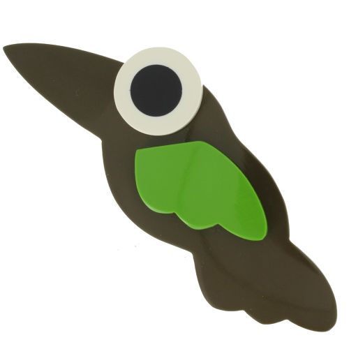 Broche Toucan Résine Kaki et - LES POULETTES BIJOUX - Modalova