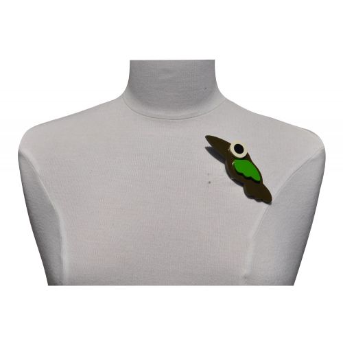Broche Toucan Résine Kaki et - LES POULETTES BIJOUX - Modalova