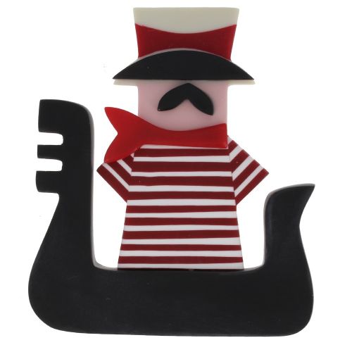 Broche Gondolier Résine - LES POULETTES BIJOUX - Modalova