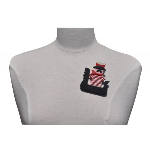 Broche Gondolier Résine - LES POULETTES BIJOUX - Modalova