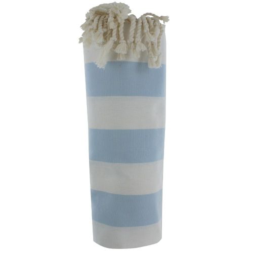 BIJOUX - V Fouta Drap Plage et Hammam Coton Grosses Rayures Bleues et - LES POULETTES - Modalova