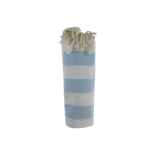 BIJOUX - V Fouta Drap Plage et Hammam Coton Grosses Rayures Bleues et - LES POULETTES - Modalova