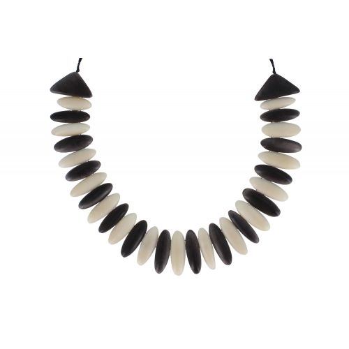 Collier Tagua Plastron et Blanc - LES POULETTES BIJOUX - Modalova
