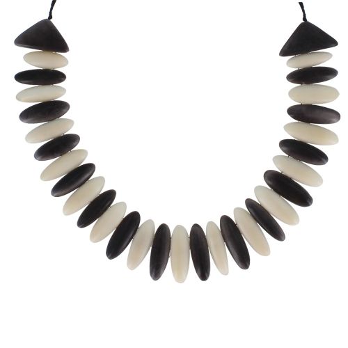 Collier Tagua Plastron et Blanc - LES POULETTES BIJOUX - Modalova