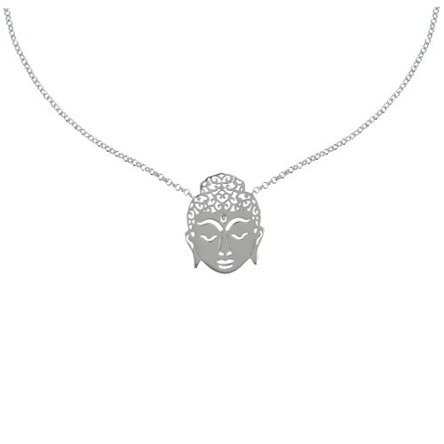 Collier Argent Tête de Bouddha - LES POULETTES BIJOUX - Modalova