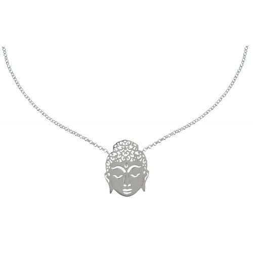 Collier Argent Tête de Bouddha - LES POULETTES BIJOUX - Modalova