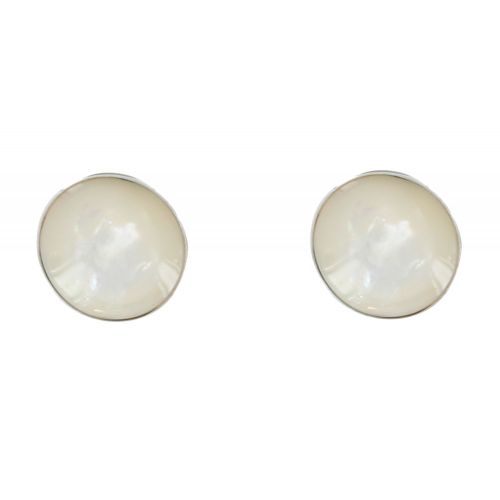 Boucles d'Oreilles Argent Bouton de Nacre - LES POULETTES BIJOUX - Modalova