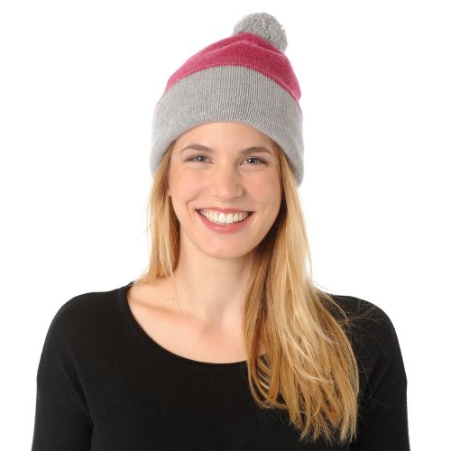 BIJOUX - Bonnet Pompon 100% Cachemire 6 Fils Bicolore Classics - LES POULETTES - Modalova