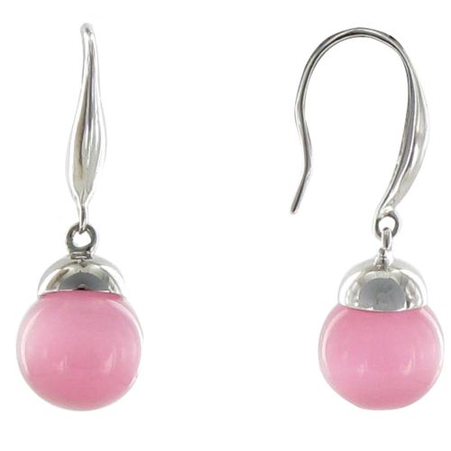 Boucles d'Oreilles Argent Billes Oeil de Chat - LES POULETTES BIJOUX - Modalova